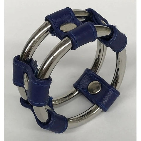 Plaintube Steel Double Cock Ring in Purple by Hell's Couture