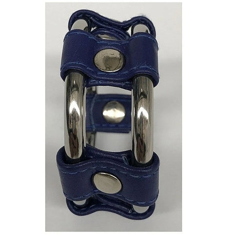Plaintube Steel Double Cock Ring in Purple by Hell's Couture