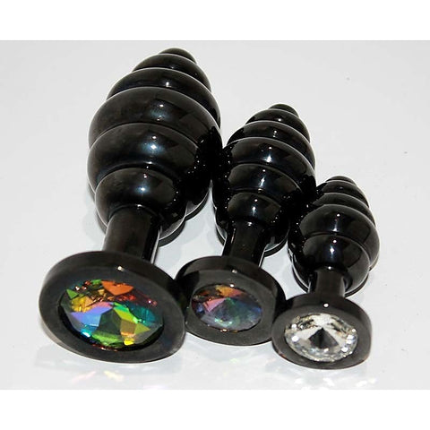 Wild Passion Black Anal Plug Large by Hell's Couture