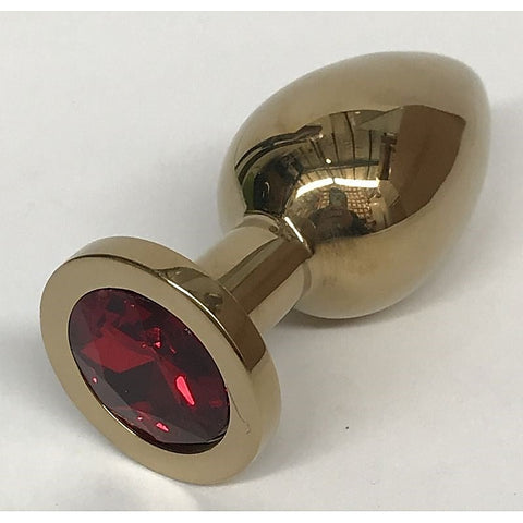 Golden Gemmed Large Butt Plug by Hell's Couture