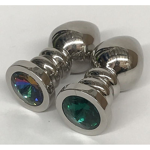 Ribbler Metal Jeweled Medium Butt Plug by Hell's Couture