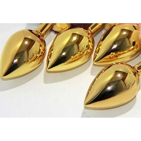 March Hare Faux Tail Metal Gold Butt Plug Small
