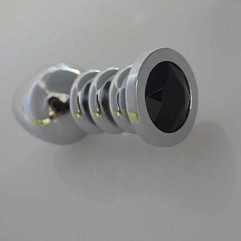 Ribbler Metal Jeweled Anal Plug Large by Hell's Couture