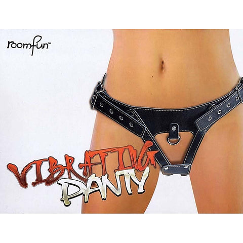 Faux Leather Vibrating Panty Straps by RoomFun