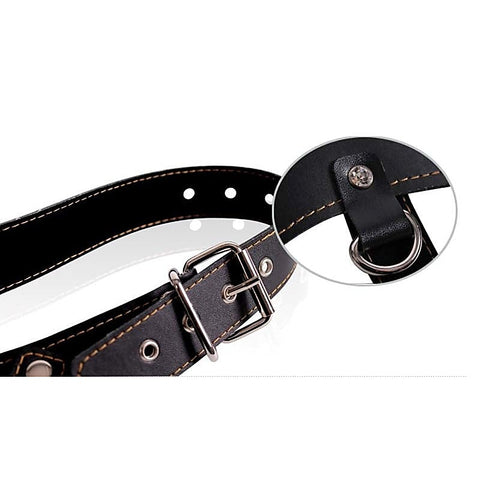 Faux Leather Vibrating Panty Straps by RoomFun