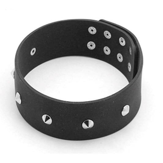 Adjustable Studded Silicone Collar by RoomFun