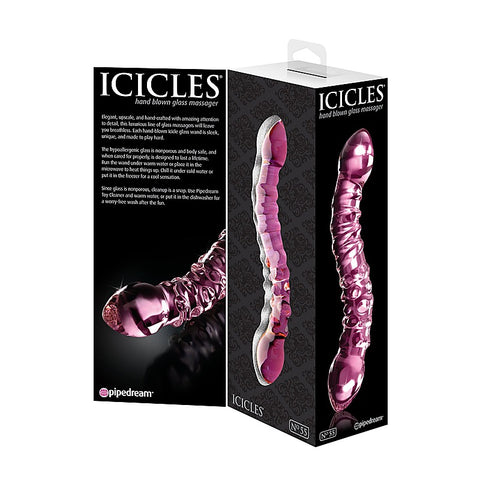 Icicles No 55 Double Ender Glass Dildo by Pipedream Products