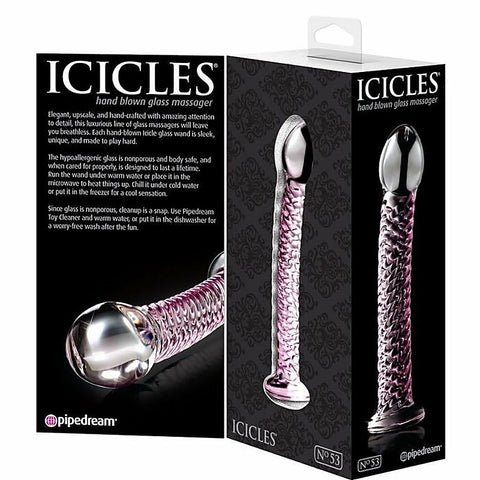 Icicles No 53 Hand Blown Glass Dildo by Pipedream