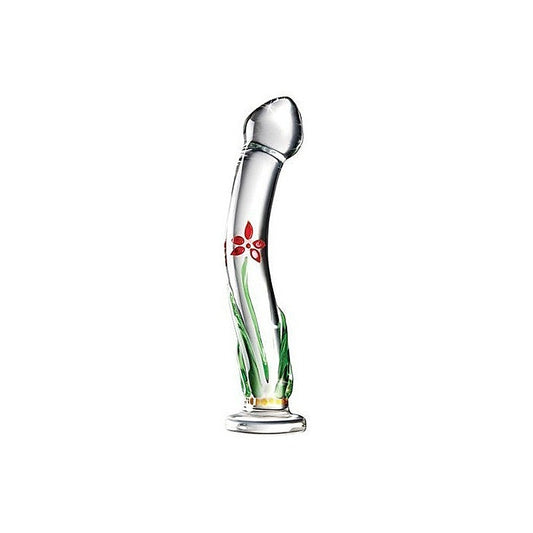 Icicles No 21 Hand Blown Curve Glass Dildo