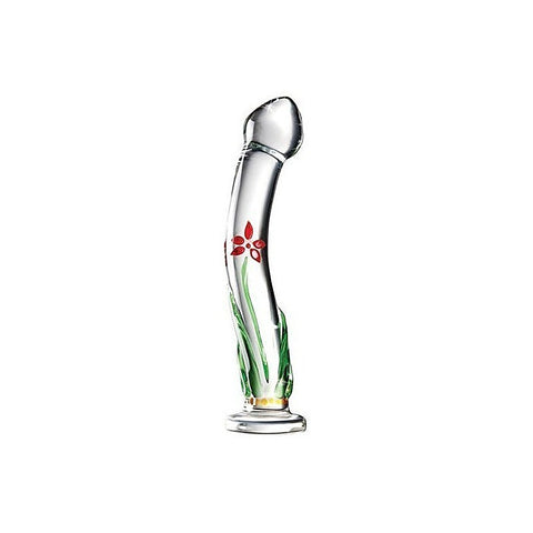 Icicles No 21 Hand Blown Curve Glass Dildo