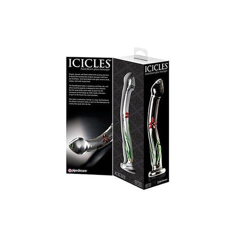 Icicles No 21 Hand Blown Curve Glass Dildo