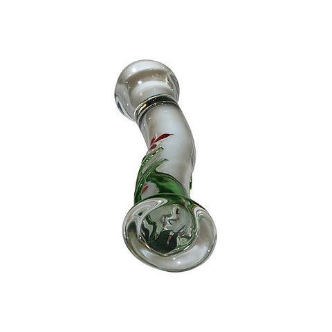 Icicles No 21 Hand Blown Curve Glass Dildo