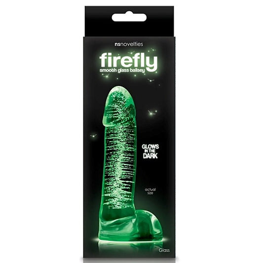 Firefly Glass Smooth Ballsey 4 inch Dildo by NS Novelties