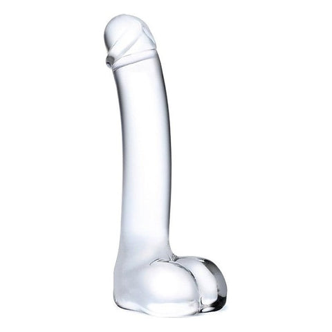 Realistic Curved Glass G-Spot Dildo by Glas