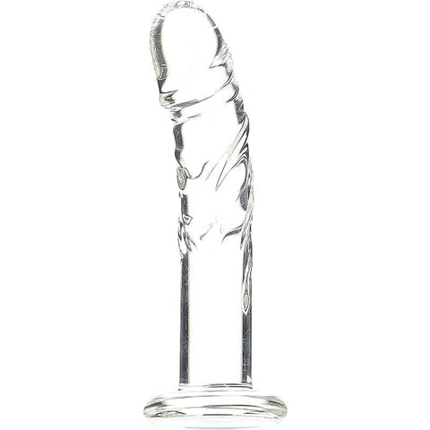 Blown Medium Realistic Glass Dildo Clear
