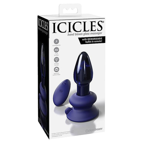 Icicles No 85 Rechargeable Glass Butt Plug by Pipedream