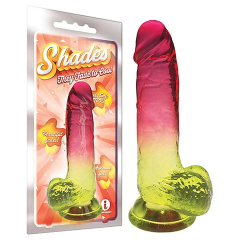 Shades 8 Inch Jelly TPR Realistic Dong by Icon Brands