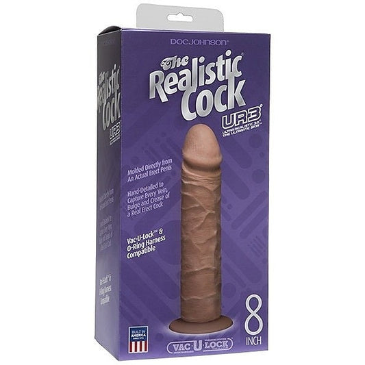 Realistic Cock UR3 Brown 8 inch by Doc Johnson