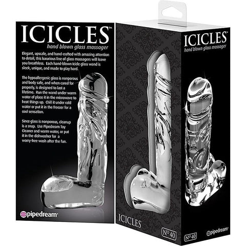 Icicles No 40 Realistic Glass Dong by Pipedream Products