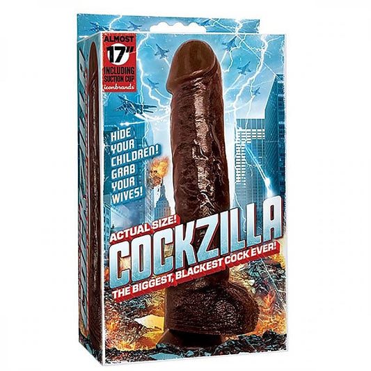 Cockzilla Black 17 Inch Dong by Icon Brands