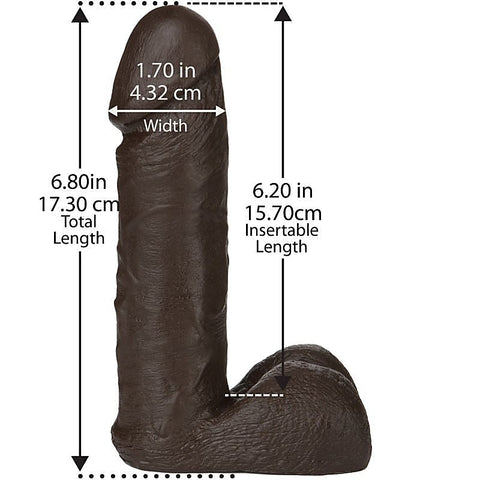Vac-U-Lock 6 Realistic Cock Black by Doc Johnson