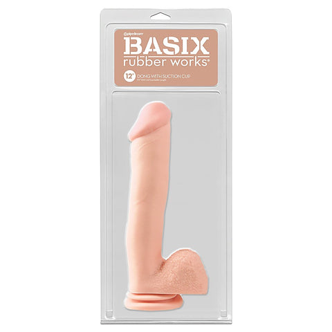Basix 12 Inch Realistic Dong With Suction Cup