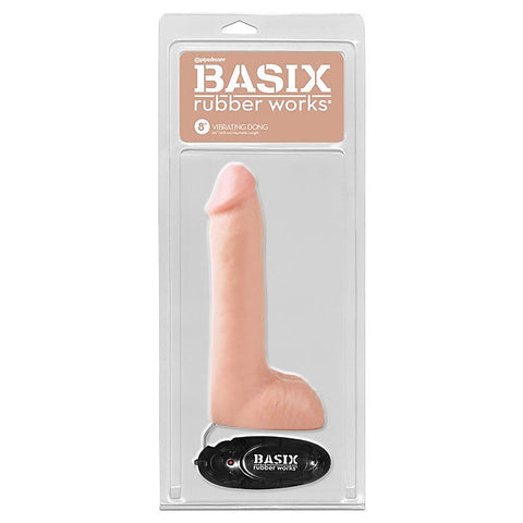 Basix 8 Inch Realistic Vibrating Dong by Pipedream