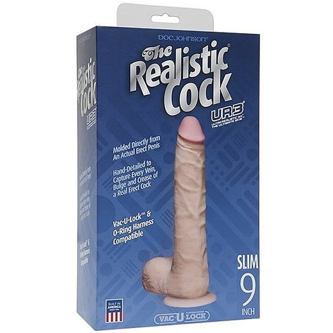 The Realistic Slim Cock with Balls by Doc Johnson