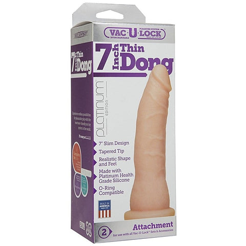 Vac-U-Lock Platinum Edition 7 Inch Thin Dong by Doc Johnson