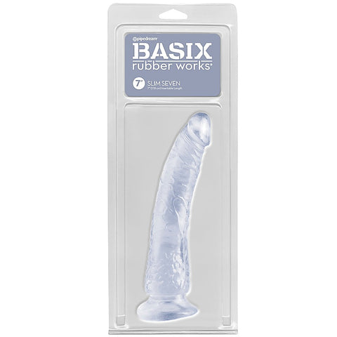 Basix 7 Inch Slim Realistic Dong with Suction Cup