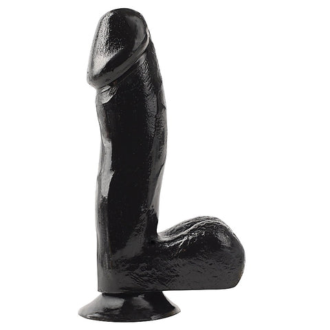 Basix 6.5 Inch Suction Cup Dong with Balls
