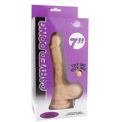 Carved Vibrating 7 Inch Dildo by Aphrodisia