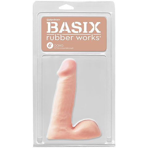 Basix Rubber Works 6 Inch Realistic Dong by Pipedream