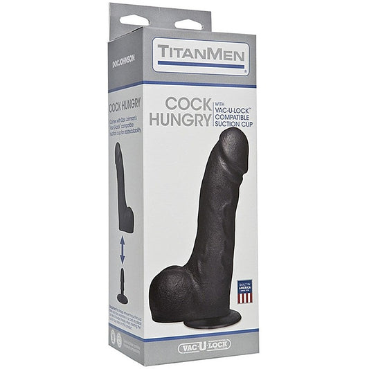 Cock Hungry Black Silicone Dildo by Doc Johnson