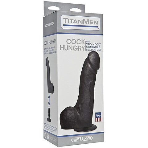 Cock Hungry Black Silicone Dildo by Doc Johnson