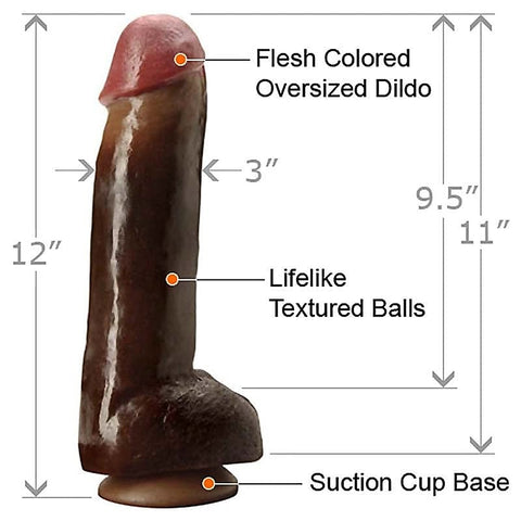 Black Balled 12 Inch Dildo by C1R Releasing