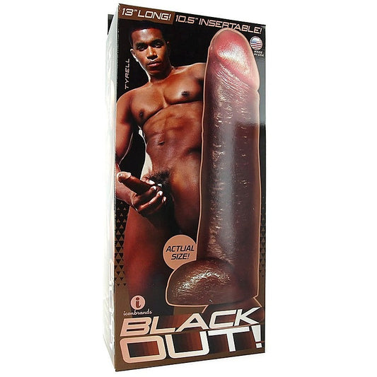 Blackout! Black 13-Inch Realistic Dong by Icon Brands