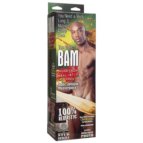 Bam Huge 13 Inch Realistic Cock by Doc Johnson