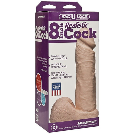 Vac-U-Lock 8 Realistic Cock Vanilla by Doc Johnson