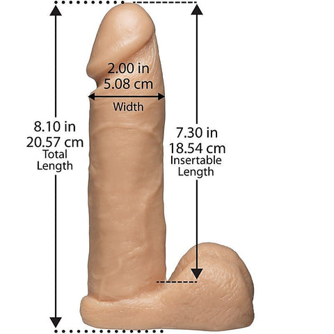 Vac-U-Lock 8 Realistic Cock Vanilla by Doc Johnson