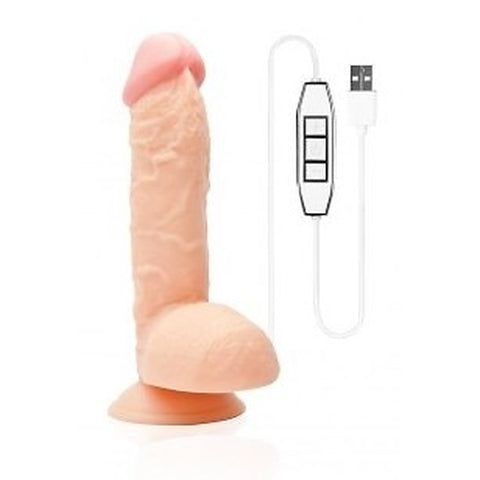 Wet Temper 7.5 Inch Veiny Vibrating Dong by NANMA
