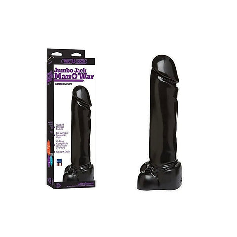Vac-U-Lock Code Black Jumbo Jack Man O War by Doc Johnson