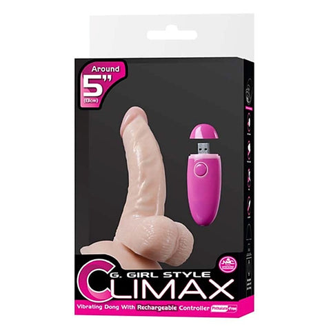 G-Girl Style Climax 5 Vibrating Dong With Balls by Nanma