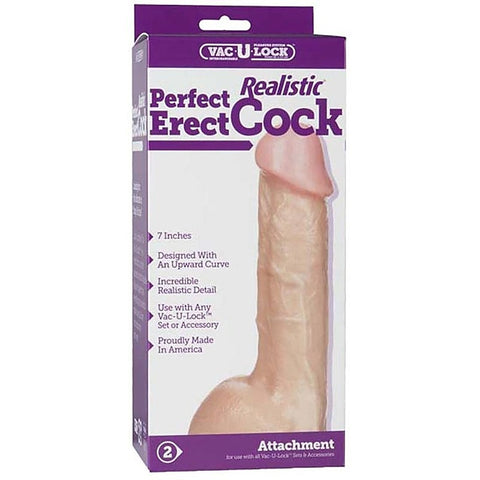 7 inch Realistic Perfect Erect Cock by Doc Johnson