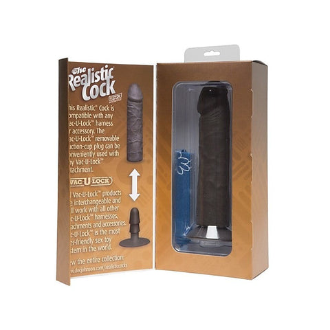 The Realistic Cock UR3 8 in. Black by Doc Johnson
