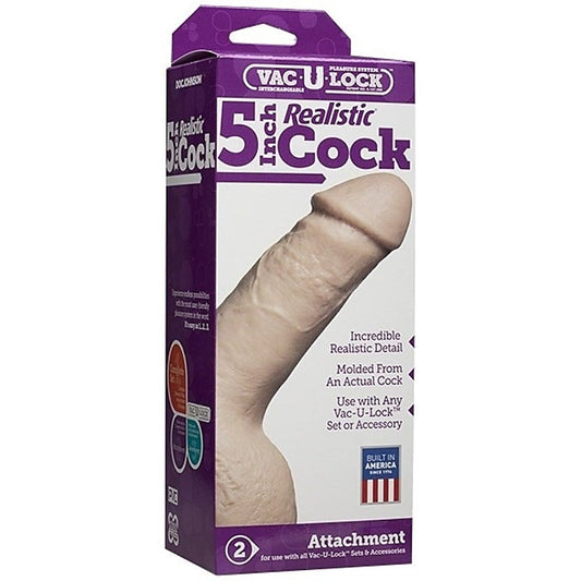 5 in. Realistic Cock White by Doc Johnson