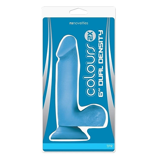 Colours 2X 6 in. Dual Density Blue by NS Novelties