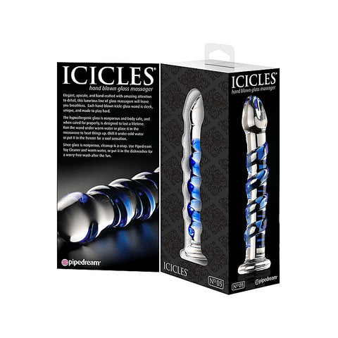 Icicles No. 05 Hand Blown Glass Dildo by Pipedream Products