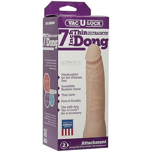 Vac-U-Lock 7 Inch Thin Realistic Dong by Doc Johnson