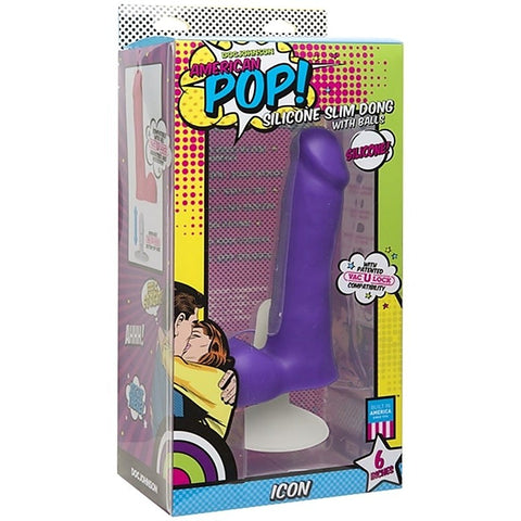 American Pop Icon Realistic Dong With Ball by Doc Johnson